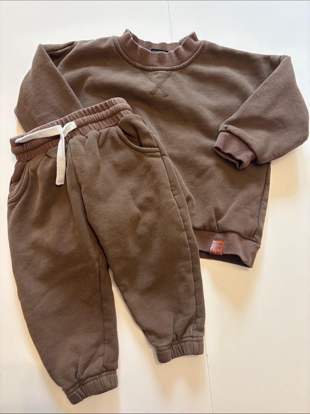 Chocolate Brown Little Bipsy Sweat Set